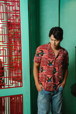 Ashanti Unisex Shirt  - Red White & Green Onyame Sɛn Print