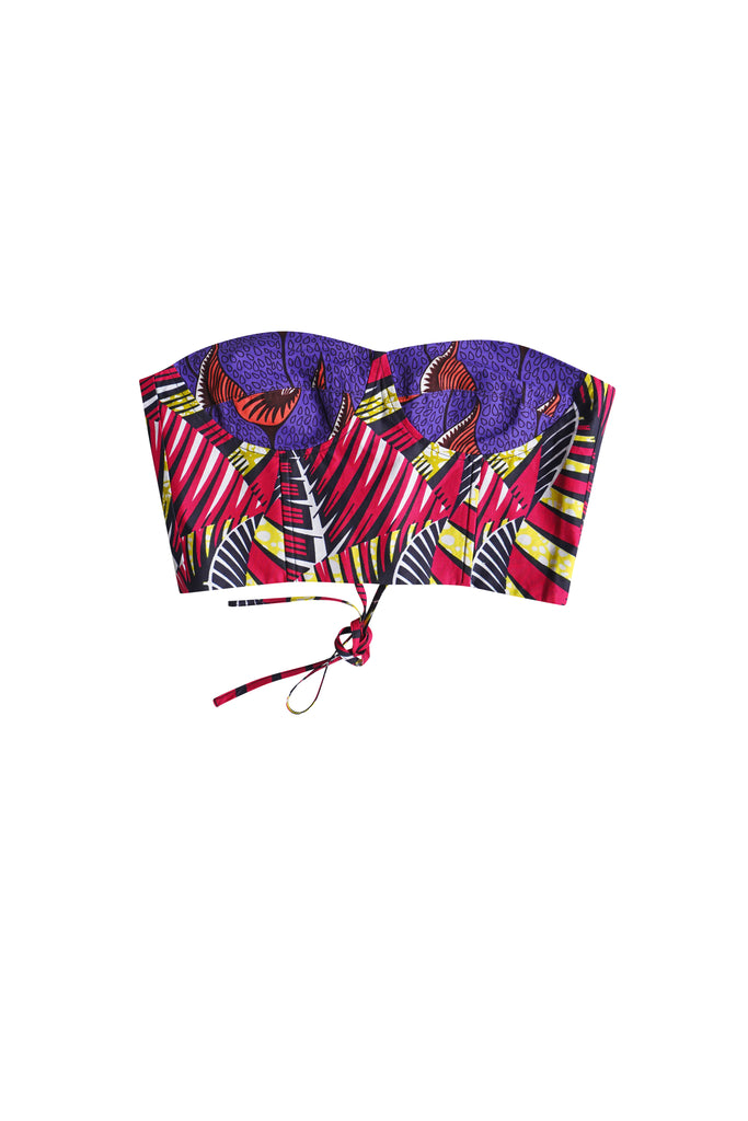 Deka Medley Corset - Purple & Pink Print