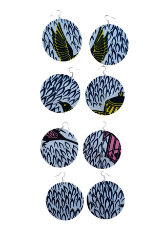 Earrings - 162 - African Ankara Wax Cotton Print