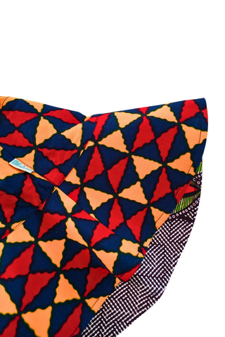 Hagos Reversi Bucket Hat Wide Brim - Green Red Yellow Blue Print - 44