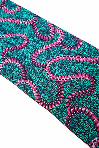 Ayesha Headwrap - Teal and Pink African Ankara Wax Cotton Print