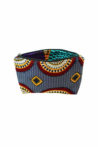Paki Reversi Pouch Bag -  African Ankara Wax Cotton Print -2