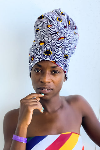 Emil Headwrap Ankara Wax Fabric OliveAnkara