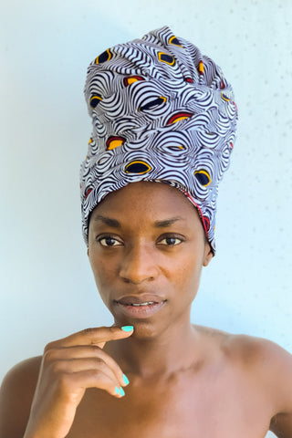 Emil Headwrap Ankara Wax Fabric OliveAnkara