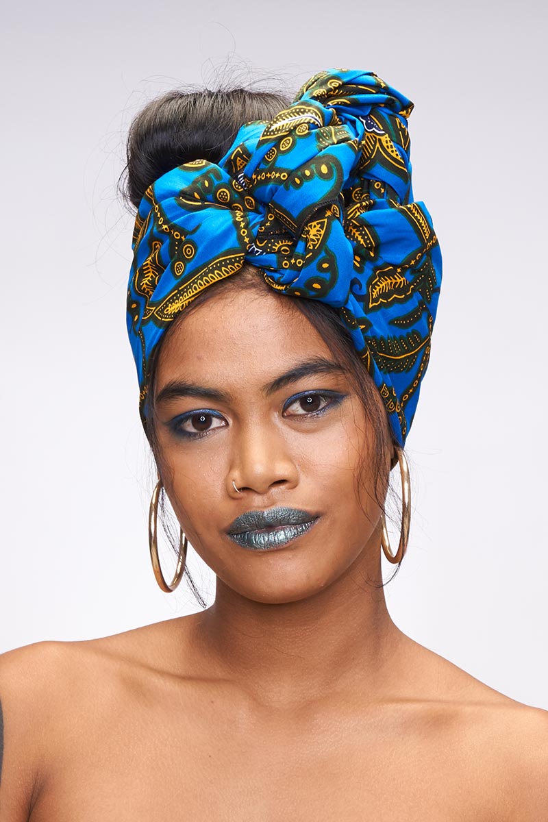 Efe Blue Headwrap