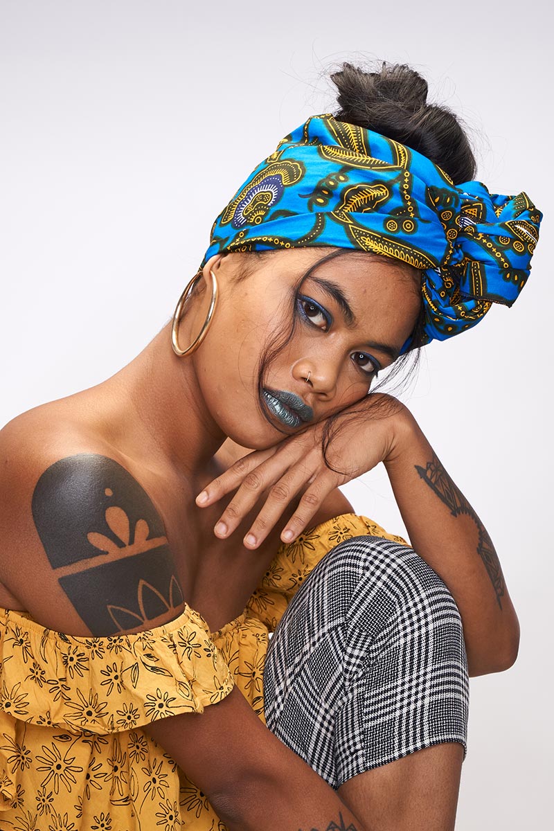 Efe Blue Headwrap